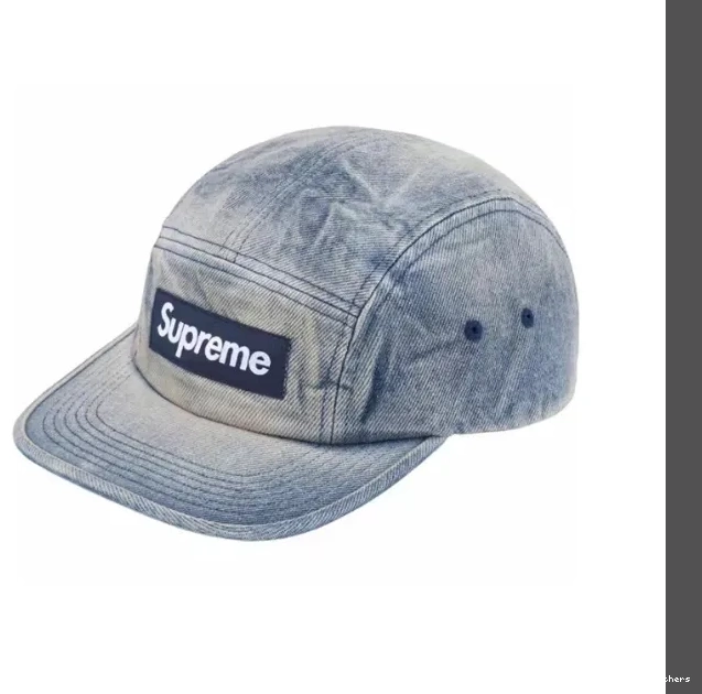 Pattern Chino Washed Washed Cowboy Leather Serpentine Baseball Button Hat Blue 24SS 1005